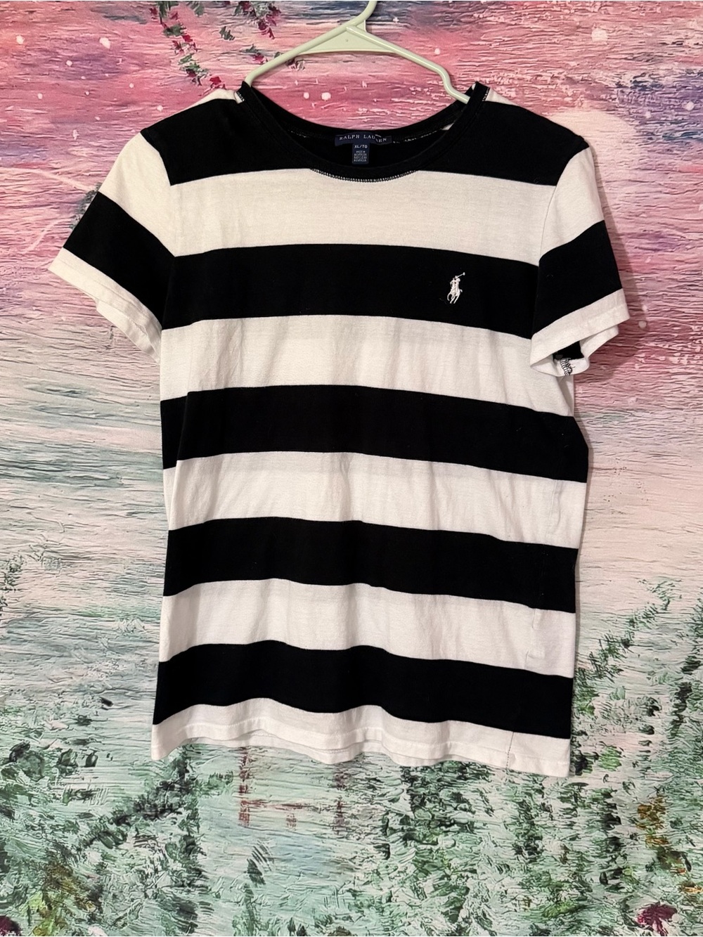 Polo by Ralph Lauren Kids Black & White Striped Tee